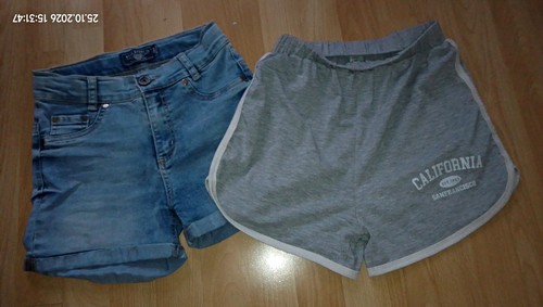 2er set mädchen - mädchen, hotpants